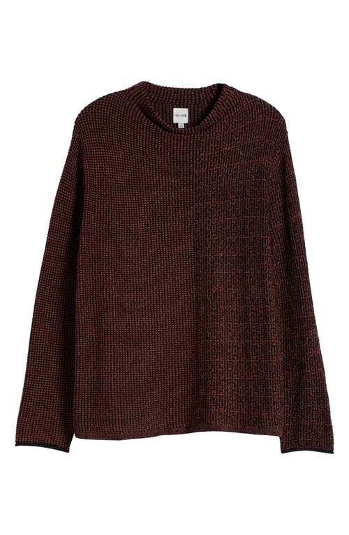 Nic + Zoe Nic+zoe Pixel Knit Funnel Neck Sweater In Brown