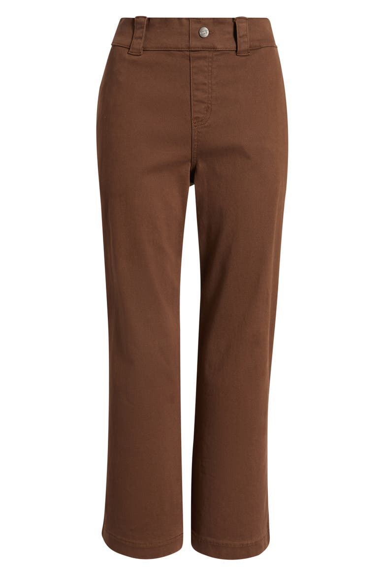 Kick Flare Stretch Cotton Pull-On Pants, Alternate, color, SHAVED CHOCOLATE