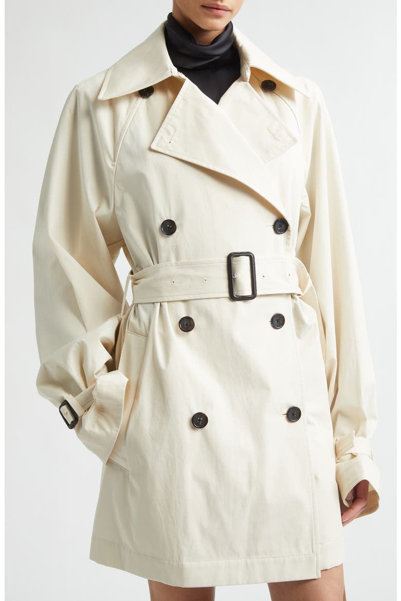 Washed Cotton Trench Coat, Alternate, color, STONE