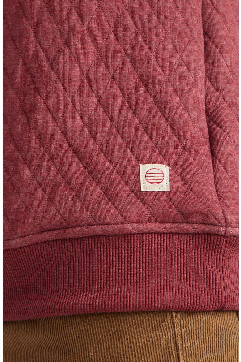 Corbet Quilted Sweatshirt, Alternate, color, CABERNET HEATHER