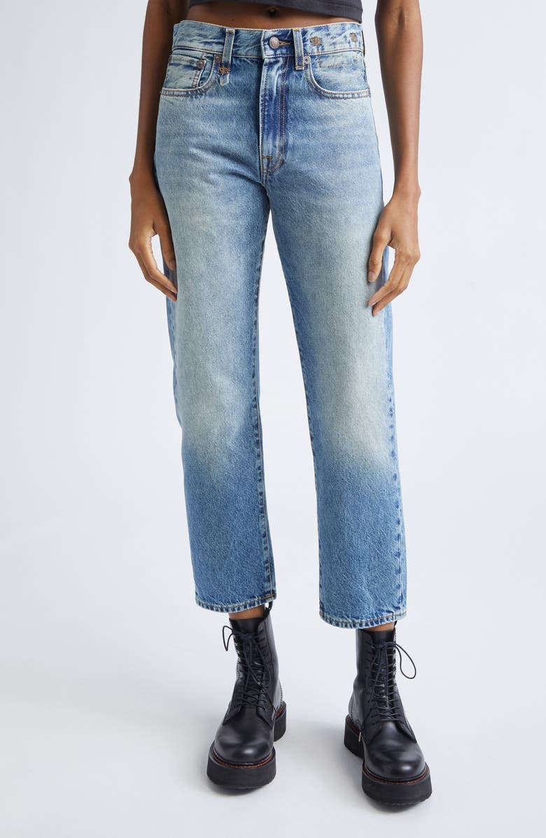R13 Straight Leg Boyfriend Jeans, Main, color, Jasper