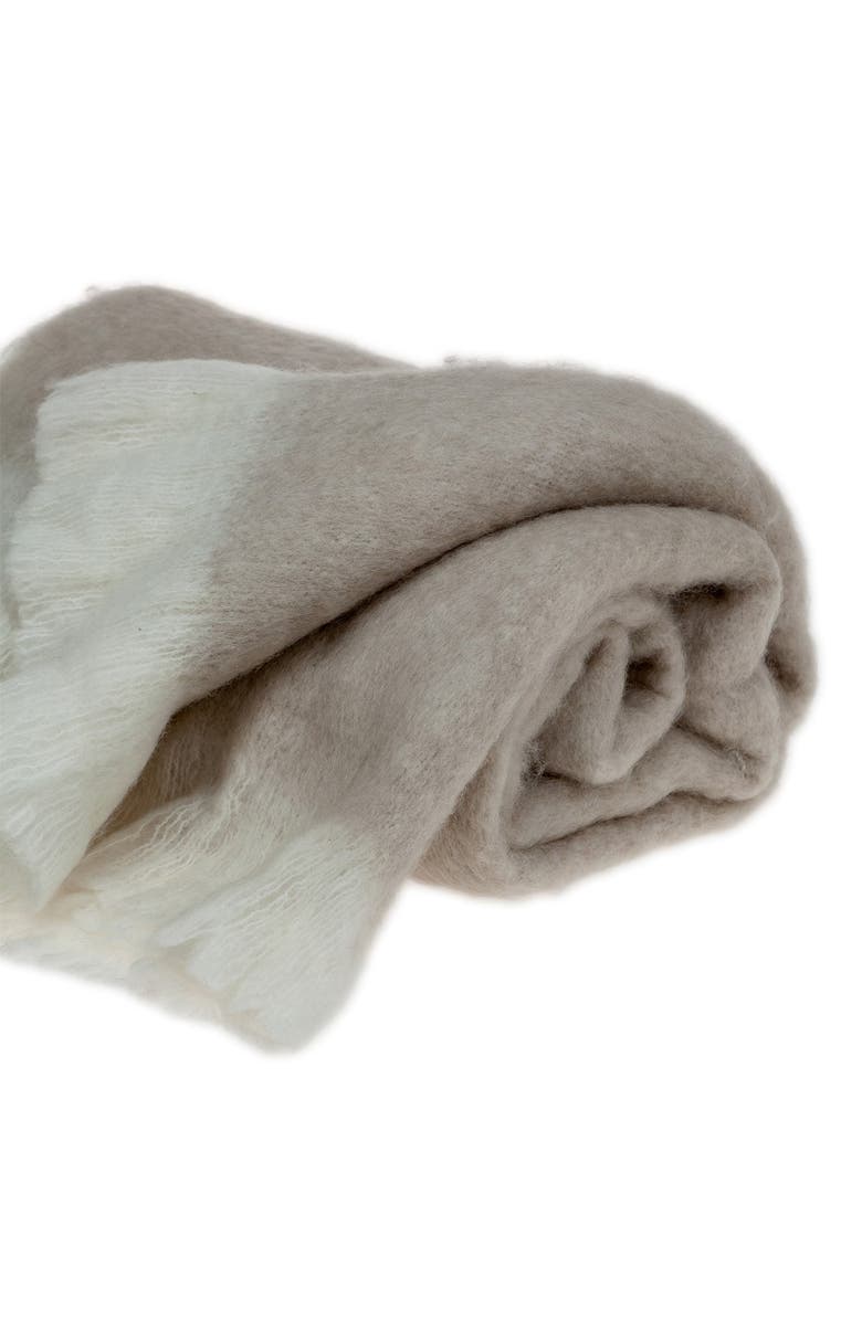 PARKLAND COLLECTION Stella Transitional Tan 52" x 67" Woven Handloom Throw Blanket, Alternate, color, 