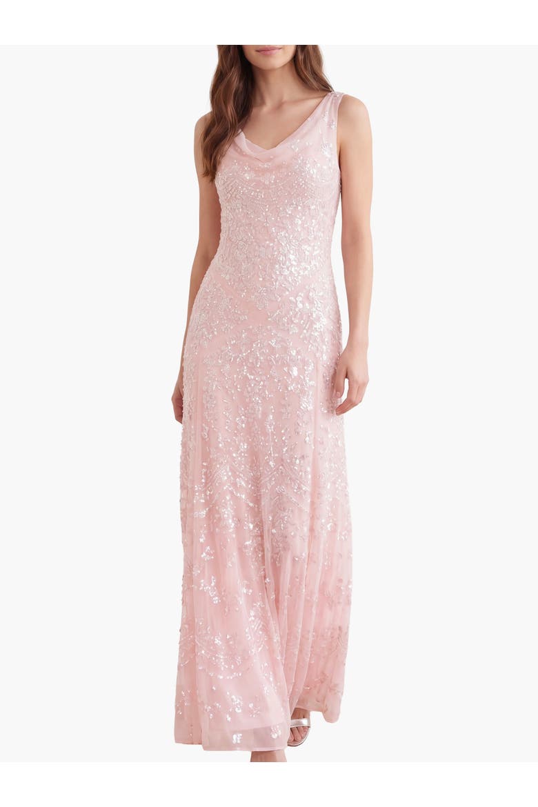 Freya Georgette Sleeveless Gown, Main, color, Shell