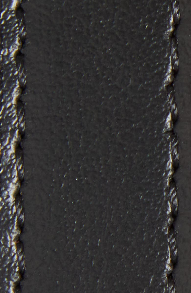 Christian Louboutin Bettina Reversible Leather Skinny Belt, Alternate, color, Black/ Loubi/ Gold