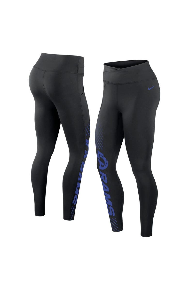 Nike Women's Nike Black Los Angeles Rams Yard Line Crossover Leggings, Main, color, 