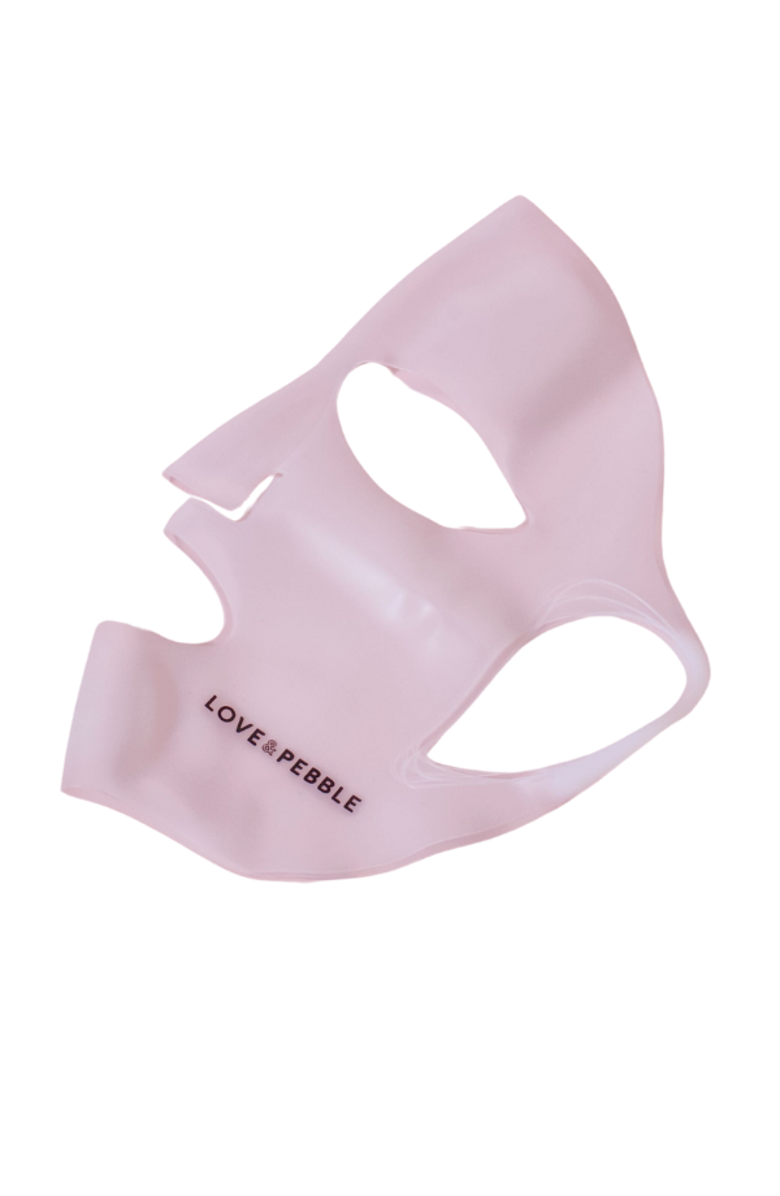 Love and pebble Silicone Reusable Face Mask, Main, color, White