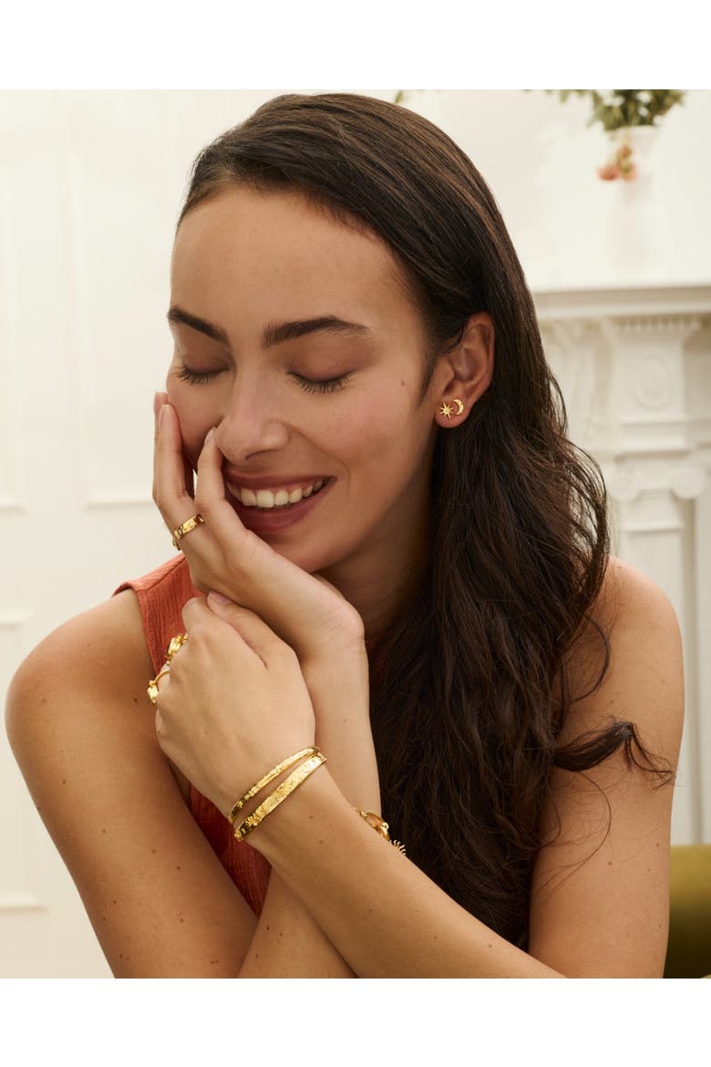 Moon and Star Studs, Alternate, color, Gold