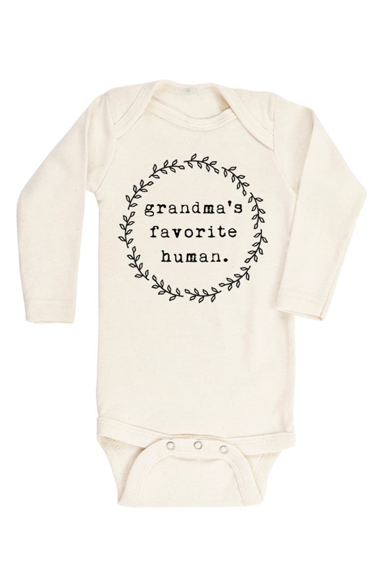 Tenth & Pine Grandma's Favorite Human Organic Cotton Bodysuit, Main, color, 