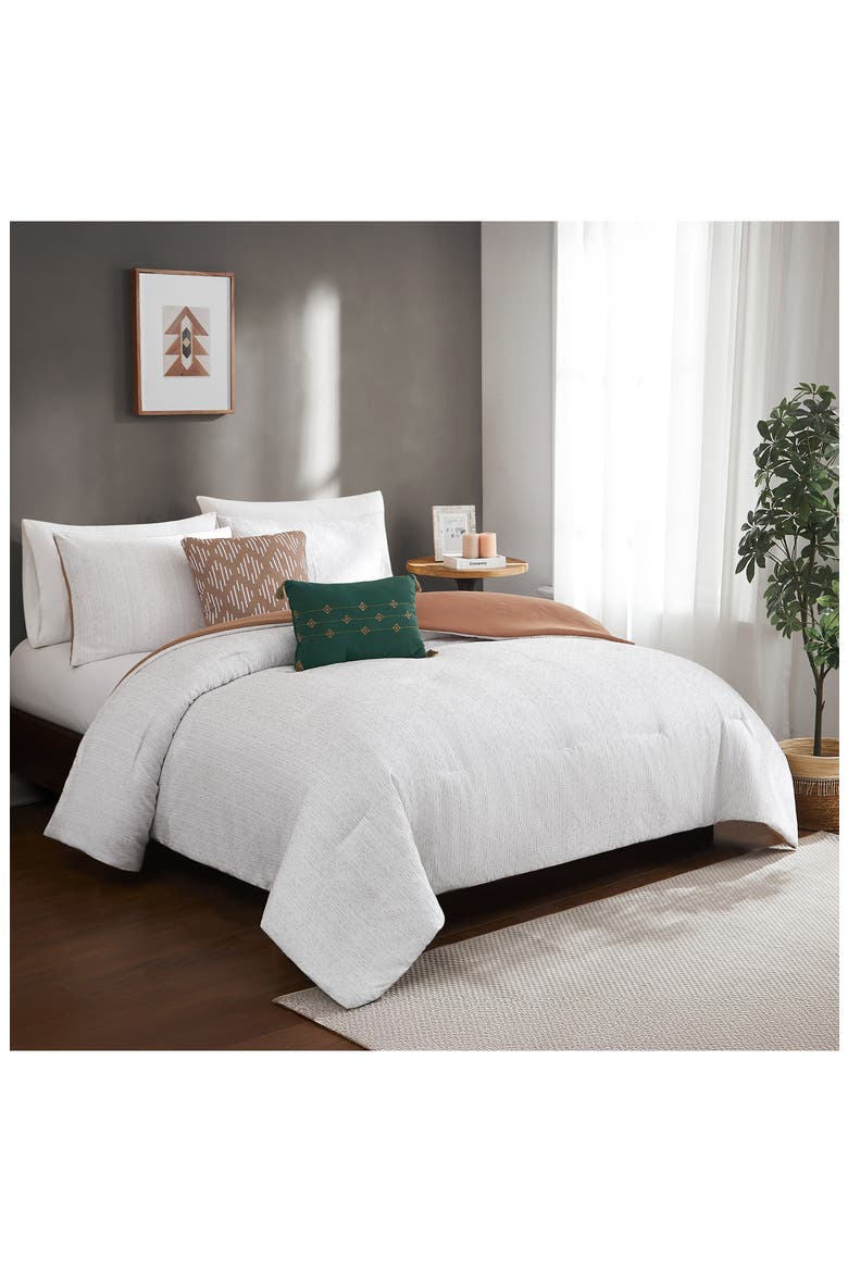 Marcy 5-Piece Comforter Set, Alternate, color, HEATHERED LIGHT GRAY