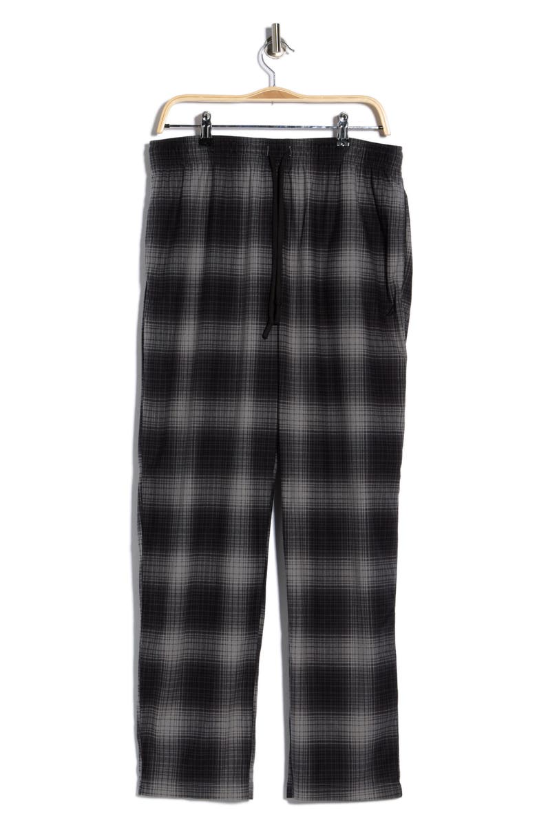 Nautica Plaid Fleece Pajama Pants, Alternate, color, Shark Fin Grey