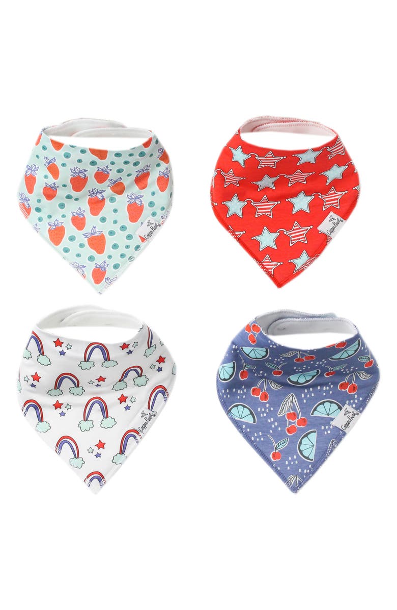Copper Pearl 4-Pack Bandana Bibs, Main, color, Liberty