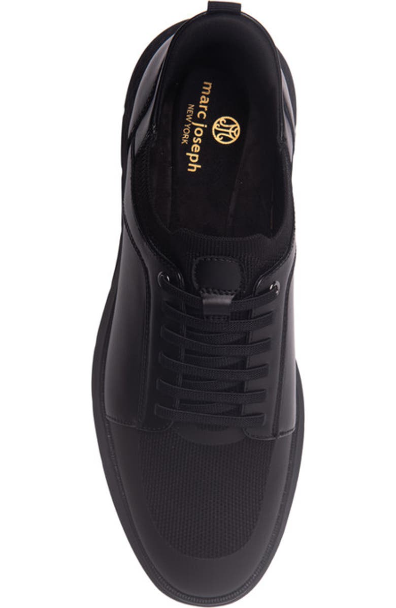 Marc Joseph New York Newbury Street Hands Free Technology Lightweight Leather Sneaker, Alternate, color, Black Napa Leather/Black Sole