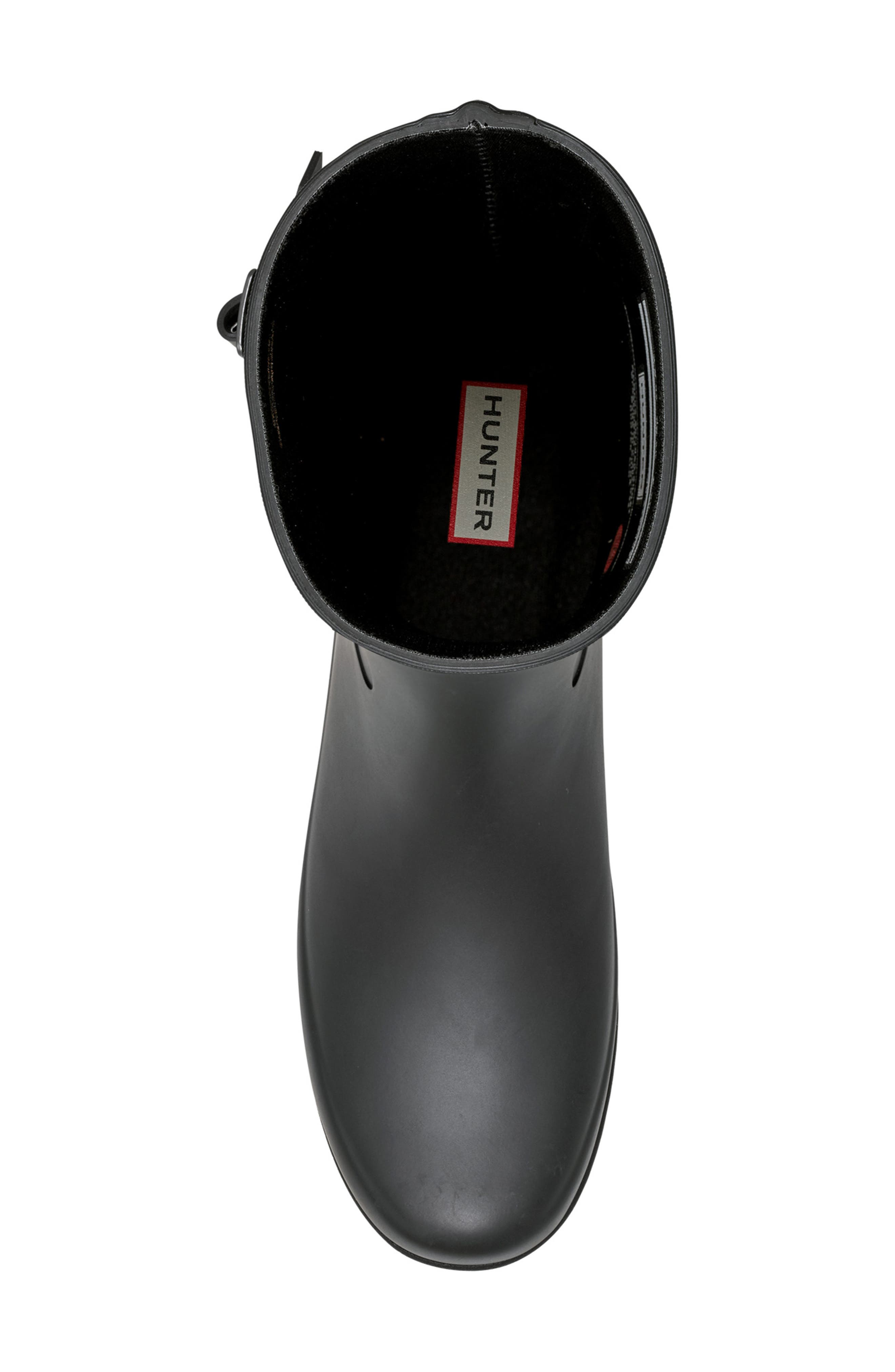 Hunter Original Refined Short Rain Boot, Alternate, color, Black