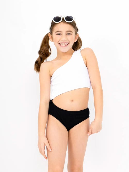 Limeapple Crinkle Cutout One Piece Swimsuit