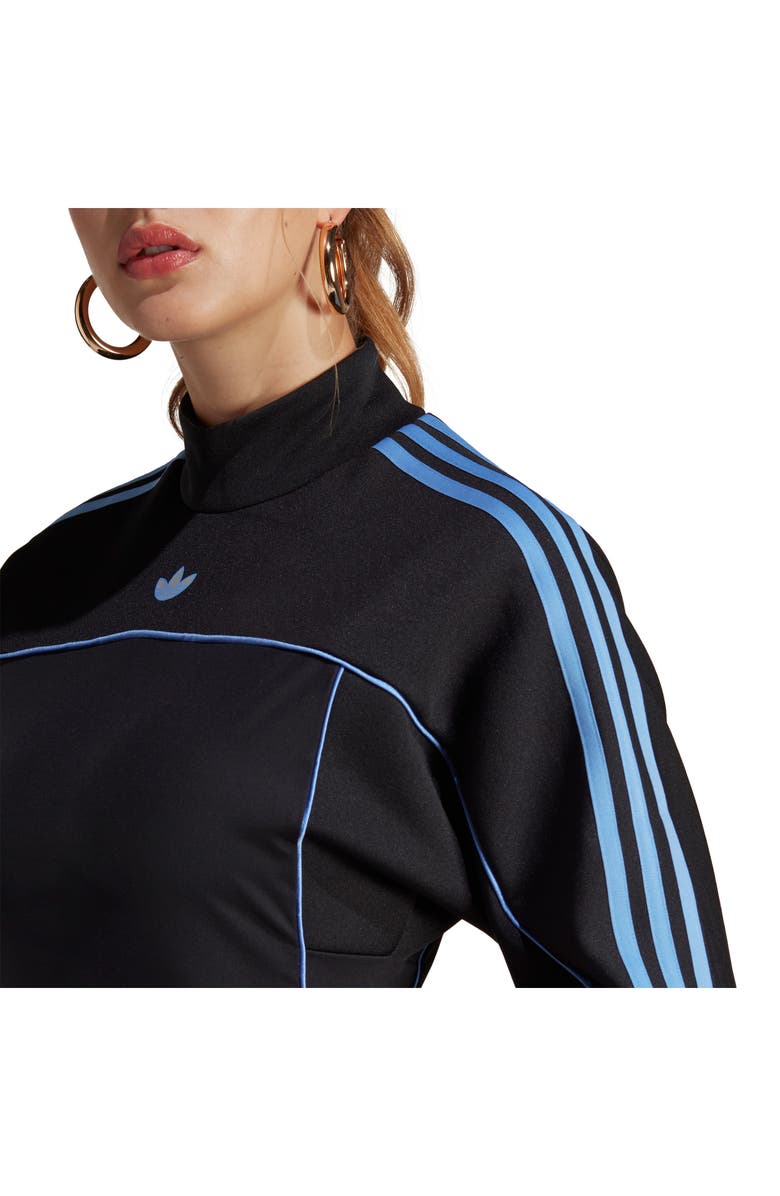 adidas Originals Fitted Mock Neck Dress, Alternate, color, 
