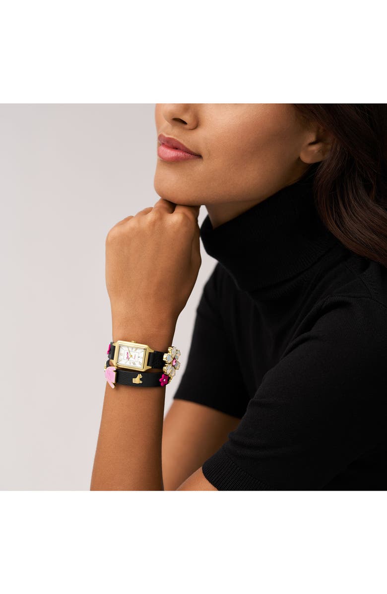 Fossil x Barbie Double Wrap Leather Strap Watch, 23mm, Alternate, color, 