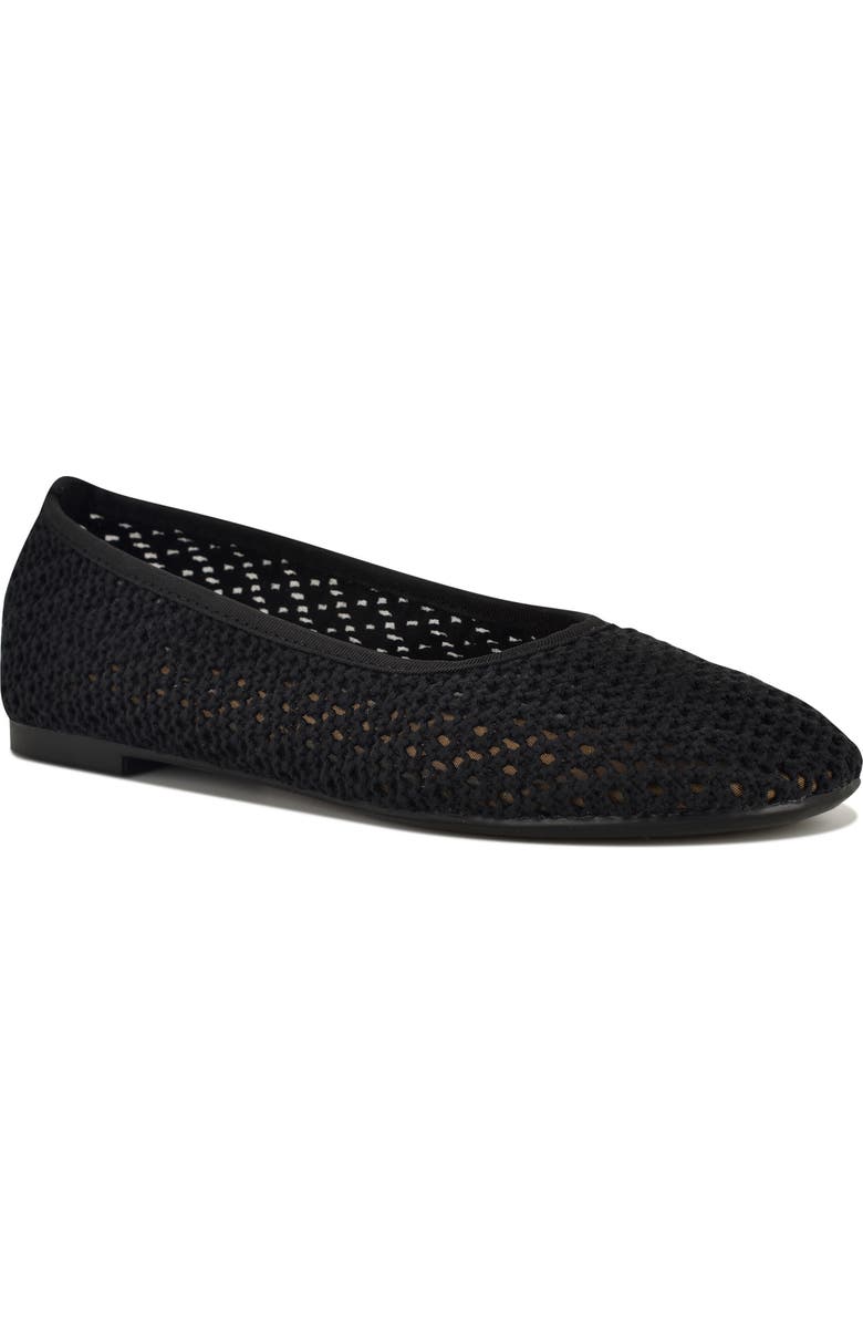 Nine West Burnne Ballet Flat, Main, color, Black 002