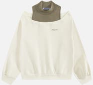 AELFRIC EDEN Boxy Layered Off-The-Shoulder Sweatshirt