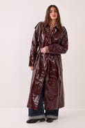 NASTY GAL High Shine Trench Coat