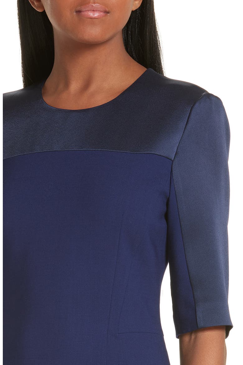 Danufa Stretch Wool Sheath Dress, Alternate, color, INK BLUE