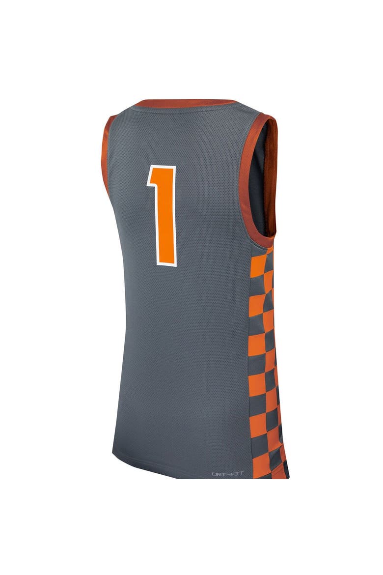 Youth Nike #1 Gray Tennessee Volunteers Icon Replica Basketball Jersey, Alternate, color, Gray