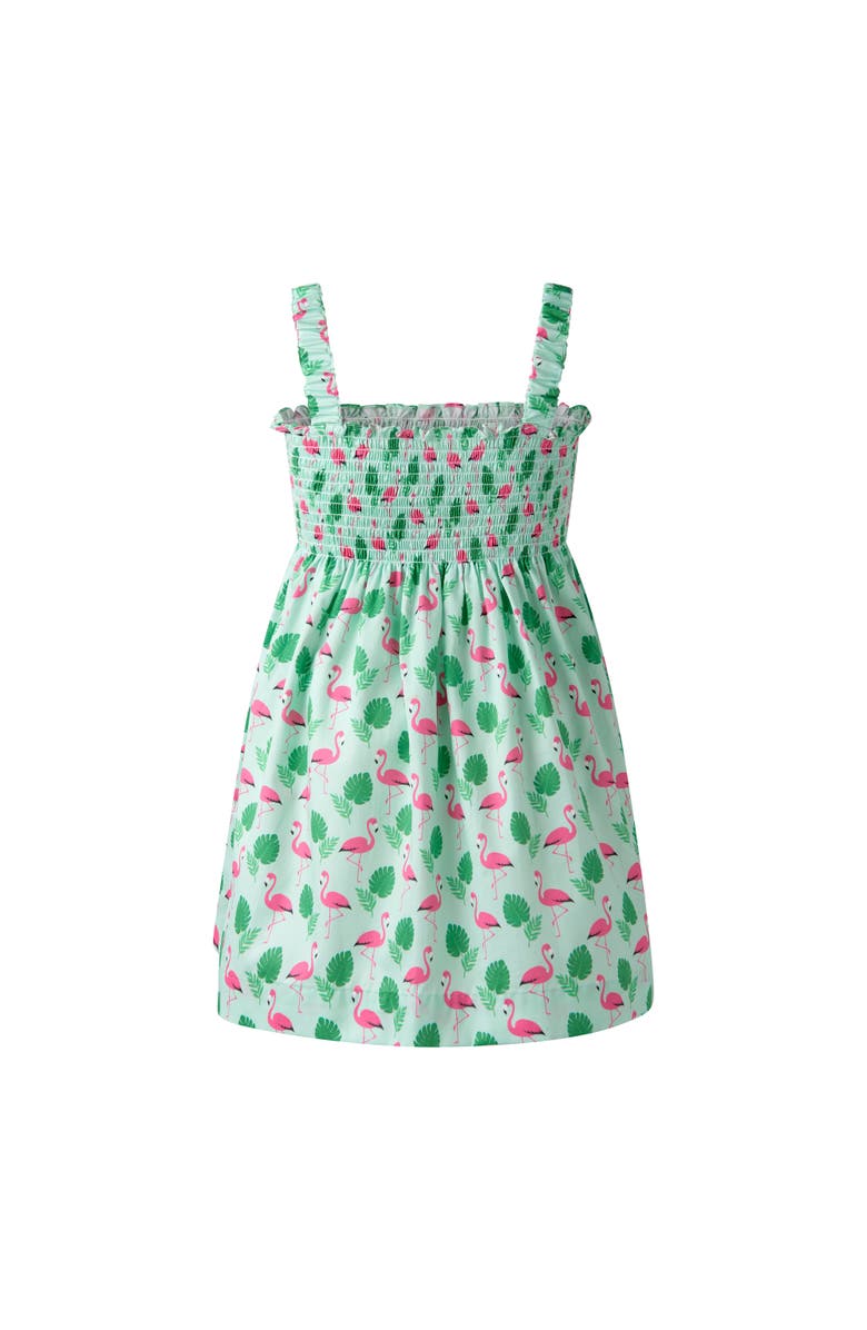 Rachel Riley Flamingo Sundress, Alternate, color, Green