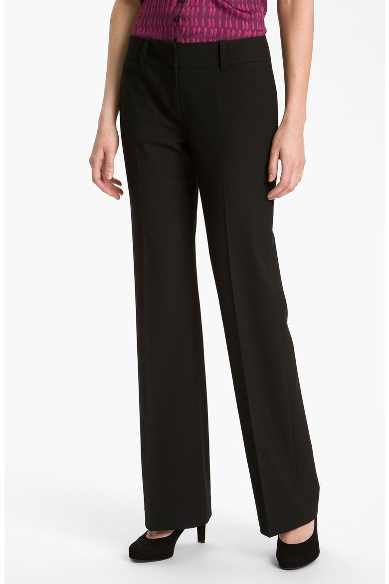 'Taylor' Curvy Fit Pants, Main, color, BLACK