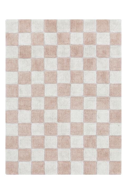 Tiles Washable Cotton Blend Rug