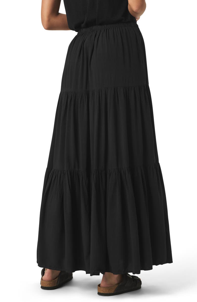 Splendid Melanie Tiered Drawstring Maxi Skirt, Alternate, color, 