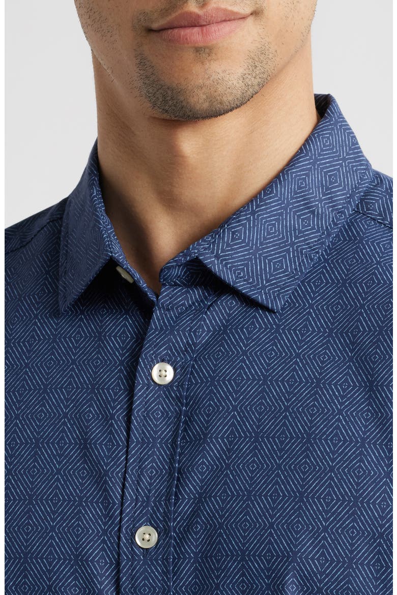 Windward Performance Short Sleeve Button-Up Shirt, Alternate, color, NAVY SHIBORI (402)