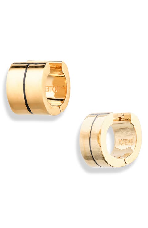 Signature Stripe Huggie Hoop Earrings