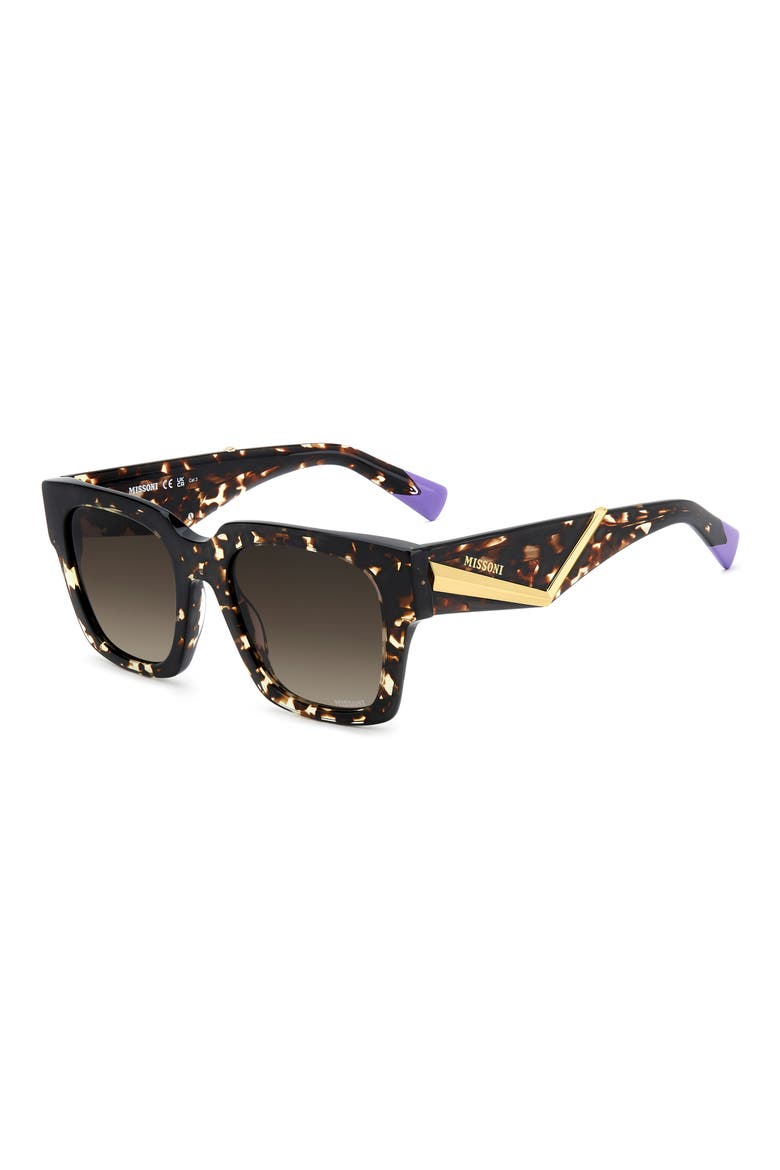 51mm Gradient Square Sunglasses, Alternate, color, HAVANA/ BROWN