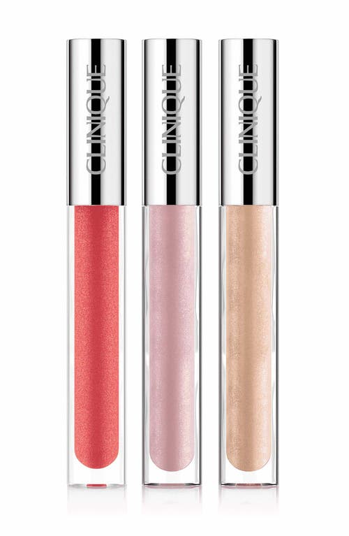 Clinique Pop Treats: Pop Plush Lip Gloss Gift Set $75 Value In Transparent