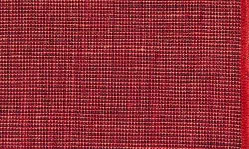 Clifton Wilson Dark Red Slub Linen Pocket Square