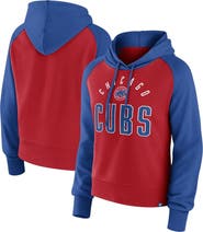 FANATICS Women's Fanatics Royal/Red Chicago Cubs Pop Fly Pullover Hoodie