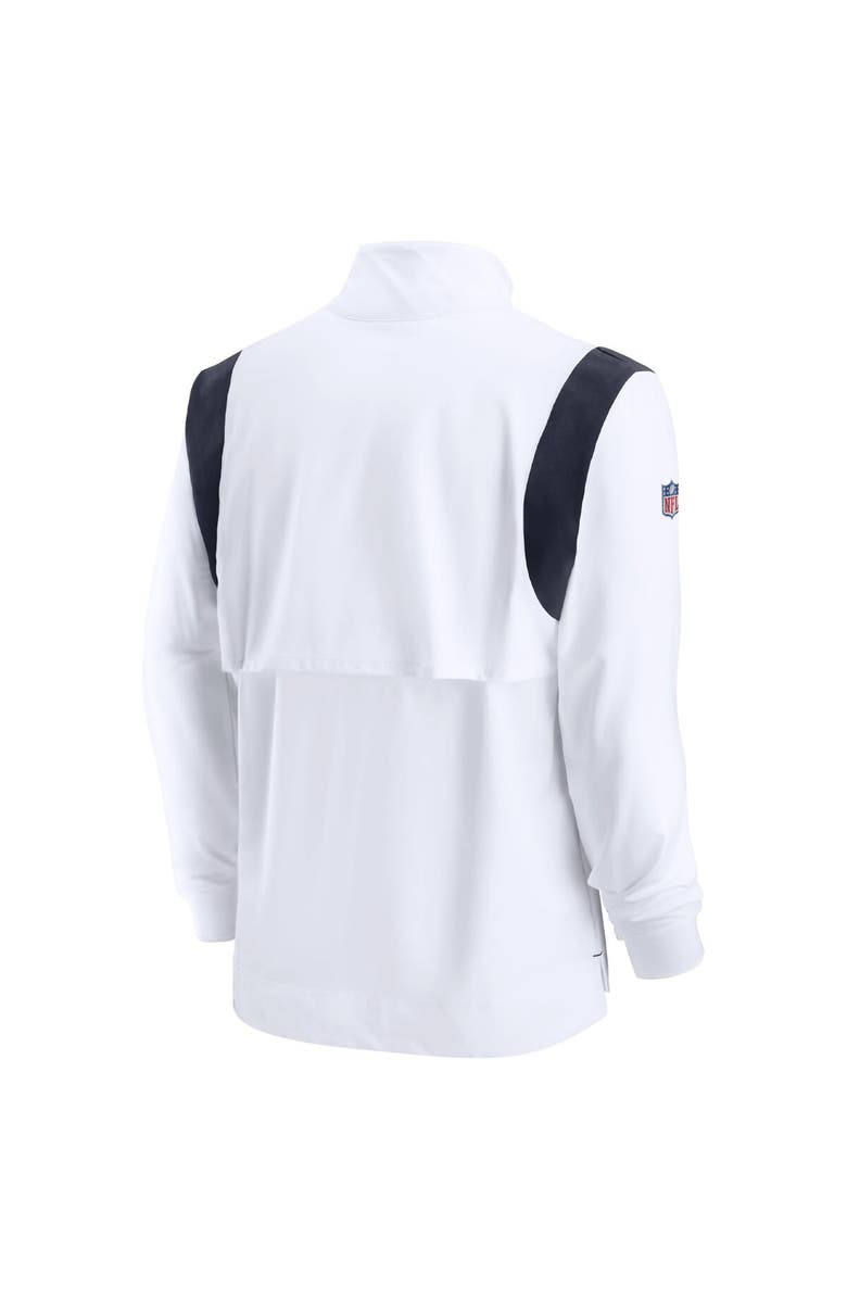 Nike Men's Nike White Chicago Bears Sideline Coach Chevron Lockup Quarter-Zip Long Sleeve Top, Alternate, color,