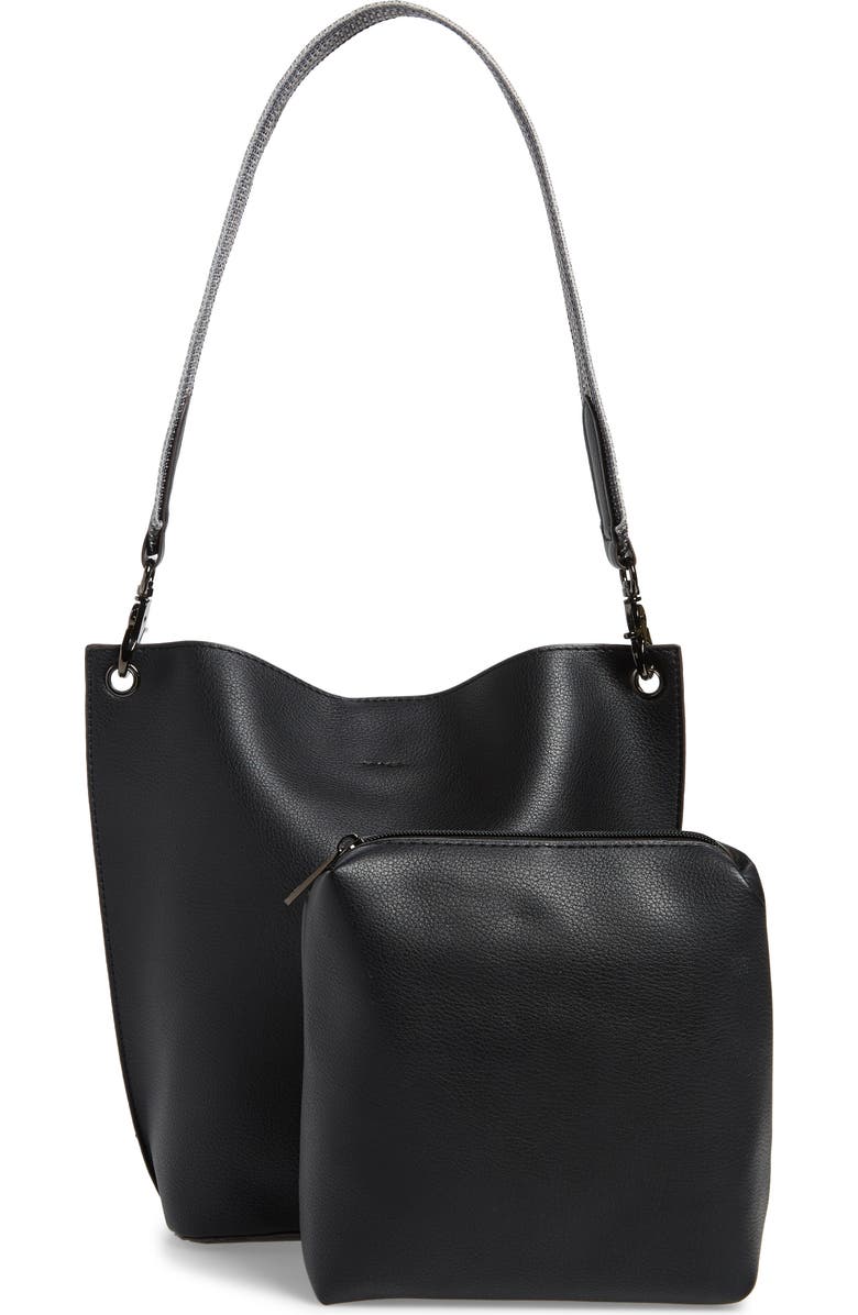 Sondra Roberts Faux Leather Bucket Bag, Alternate, color,