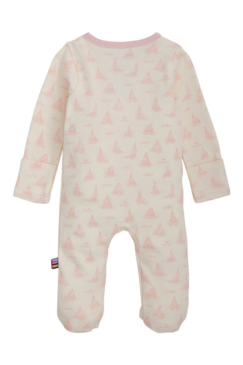 Tiny Tides Organic Cotton Footie, Alternate, color, WHITE