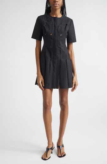 Technical Tailored Origami Wool Blend Dress