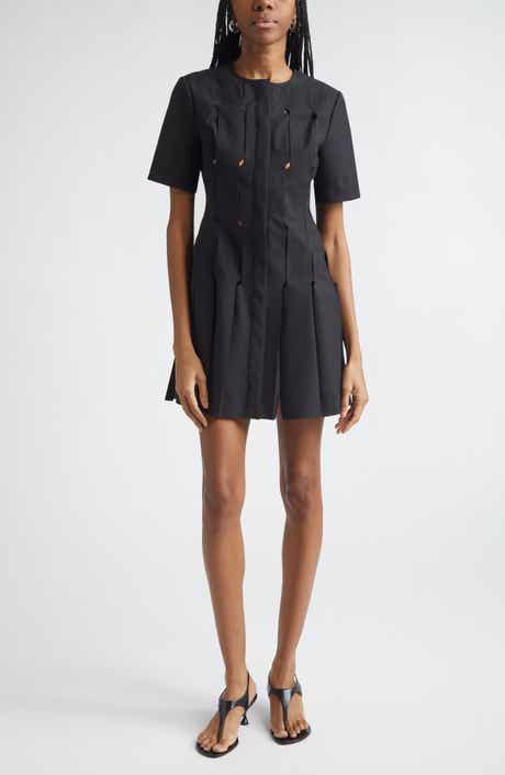 Technical Tailored Origami Wool Blend Dress