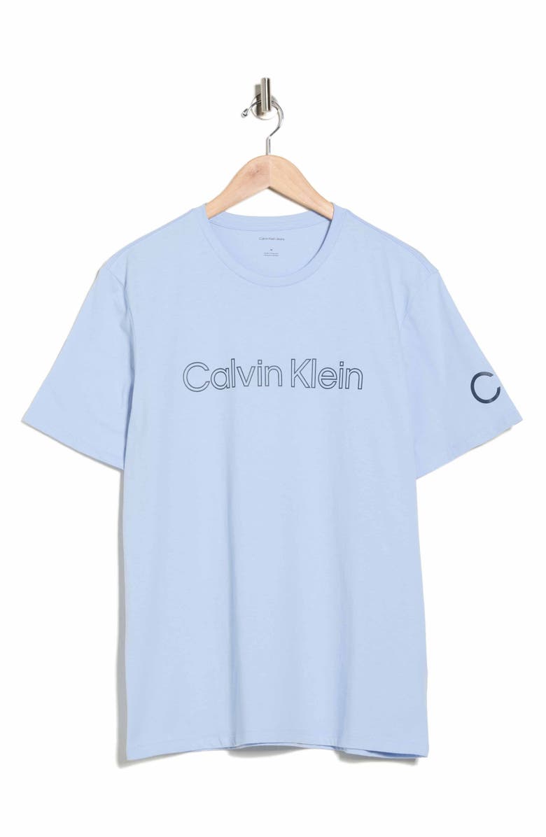 Calvin Klein Traveling Logo Graphic T-Shirt, Alternate, color, Kentucky Blue