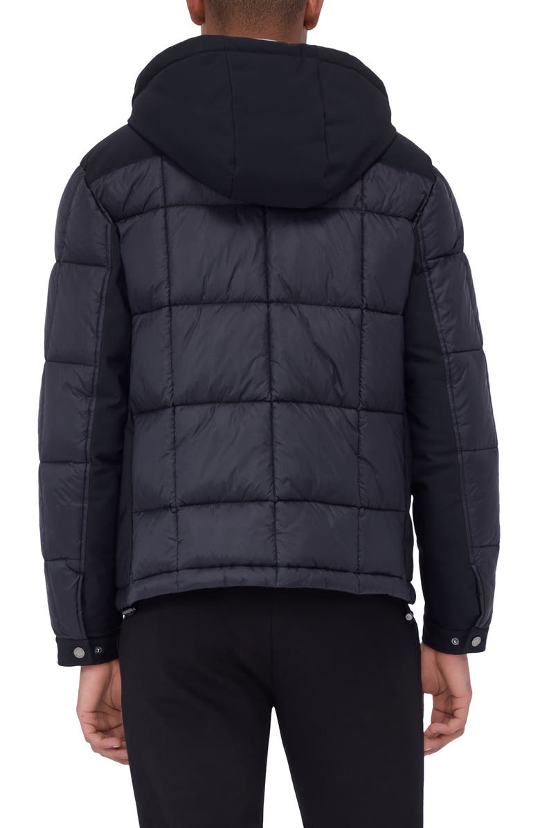 Bugatchi Quilted Hooded Field Jacket, Alternate, color, 
