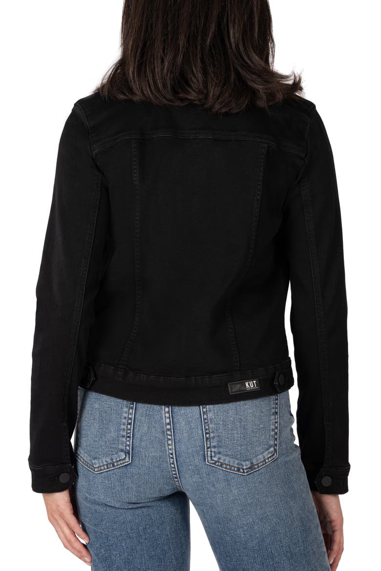 Julia Crop Denim Trucker Jacket, Alternate, color, BLACK JM