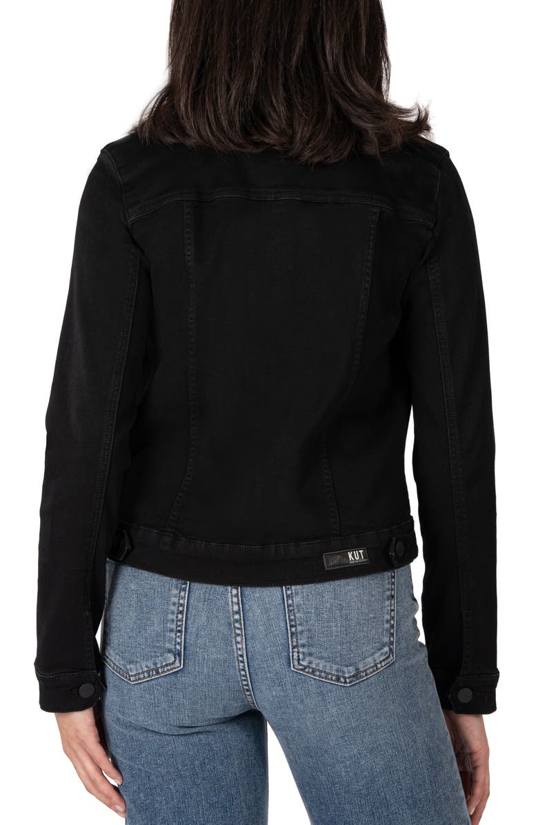 KUT from the Kloth Julia Crop Denim Trucker Jacket, Alternate, color,
