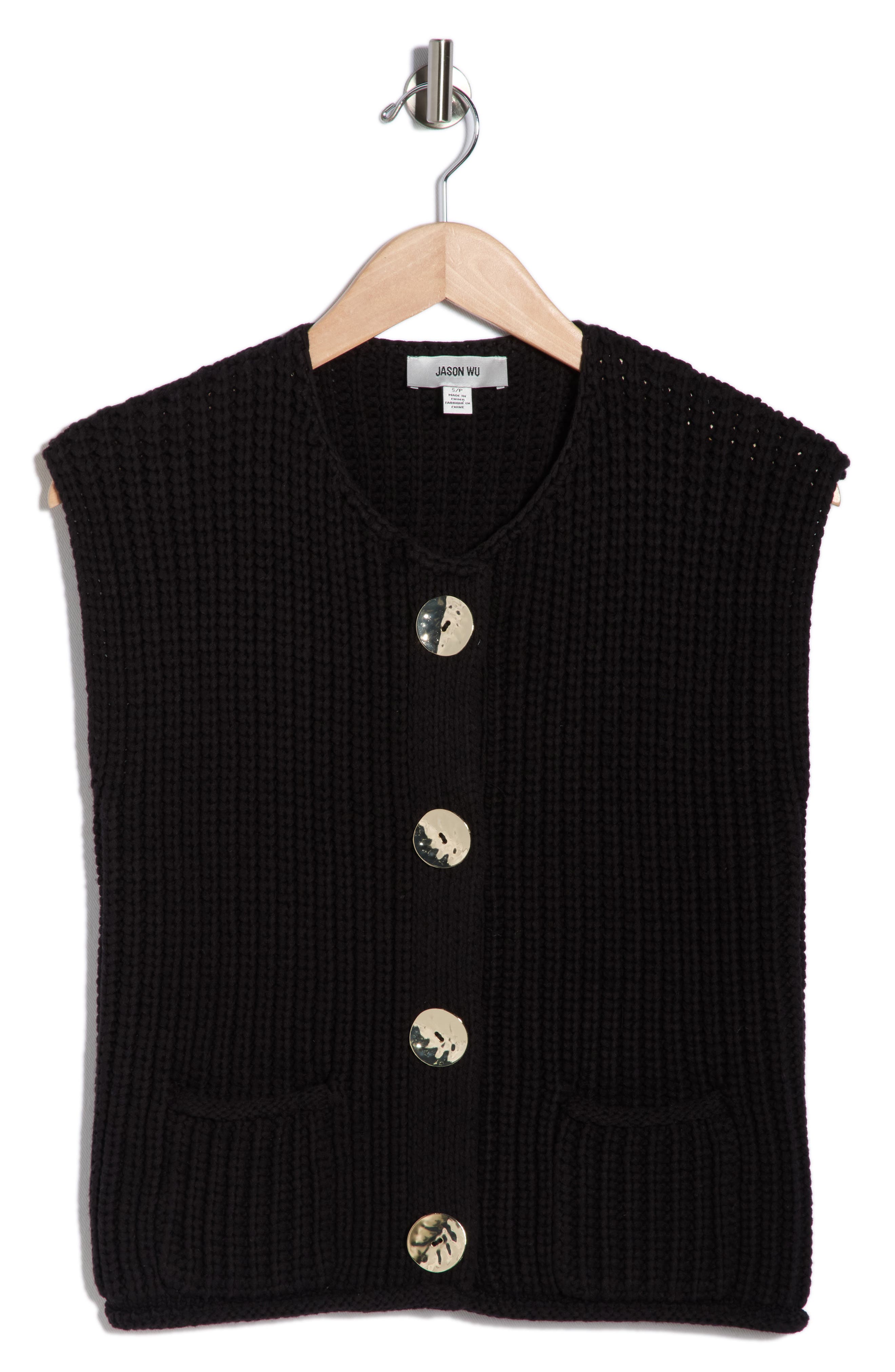 JASON WU Button Shaker Cardi Vest