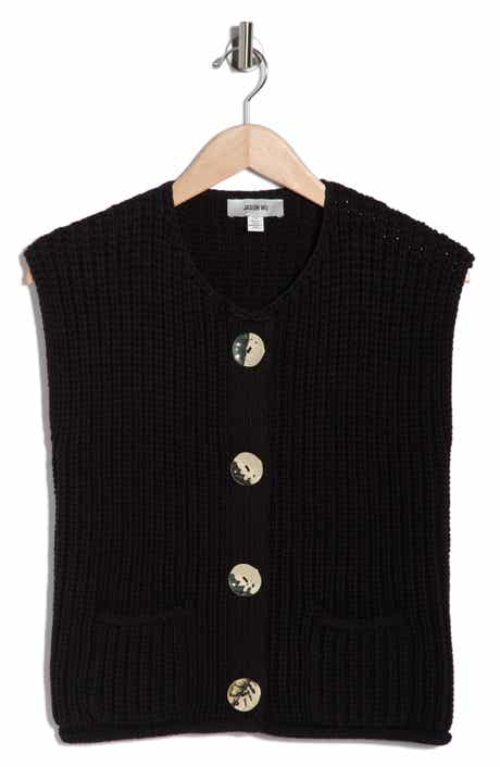 JASON WU Button Shaker Cardi Vest
