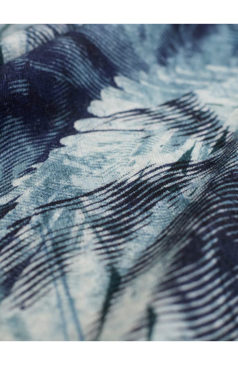 Celtic & Co. Linen Blend Midi Dress, Alternate, color, Navy Leaf