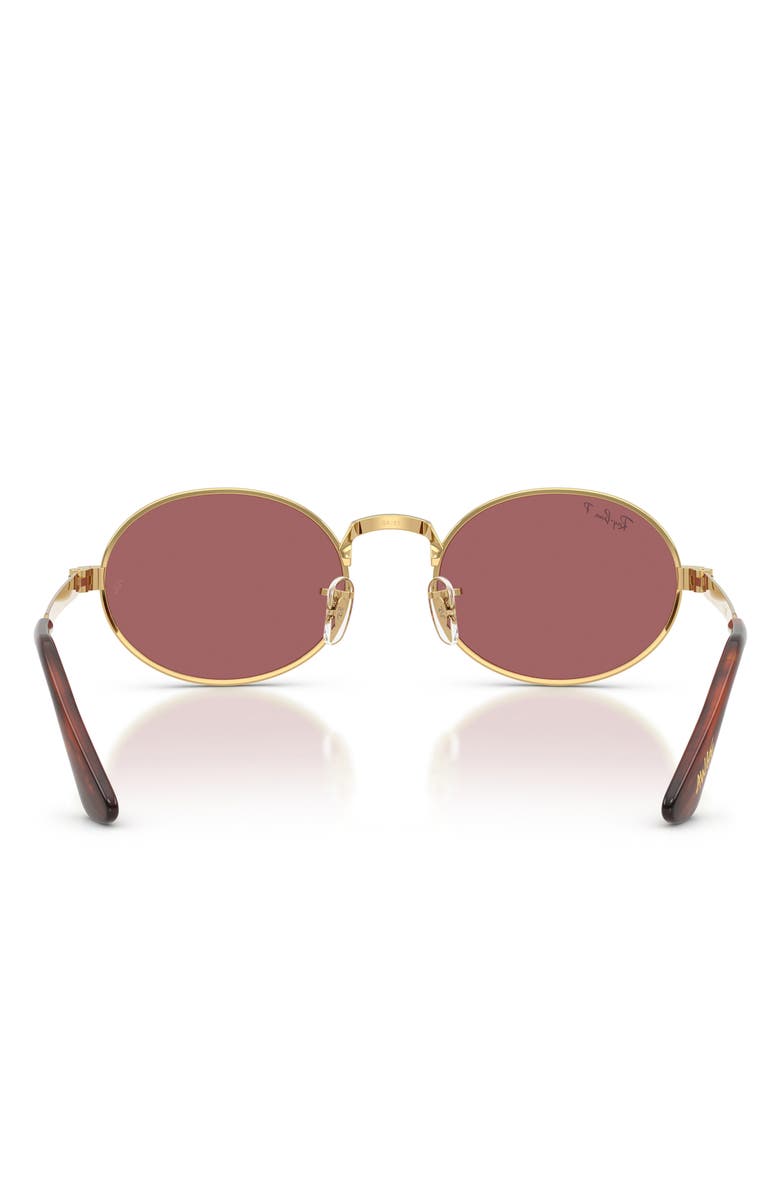 Ray-Ban A$AP Rocky 54mm Polarized Oval Sunglasses, Alternate, color, Arista / Polar Purple