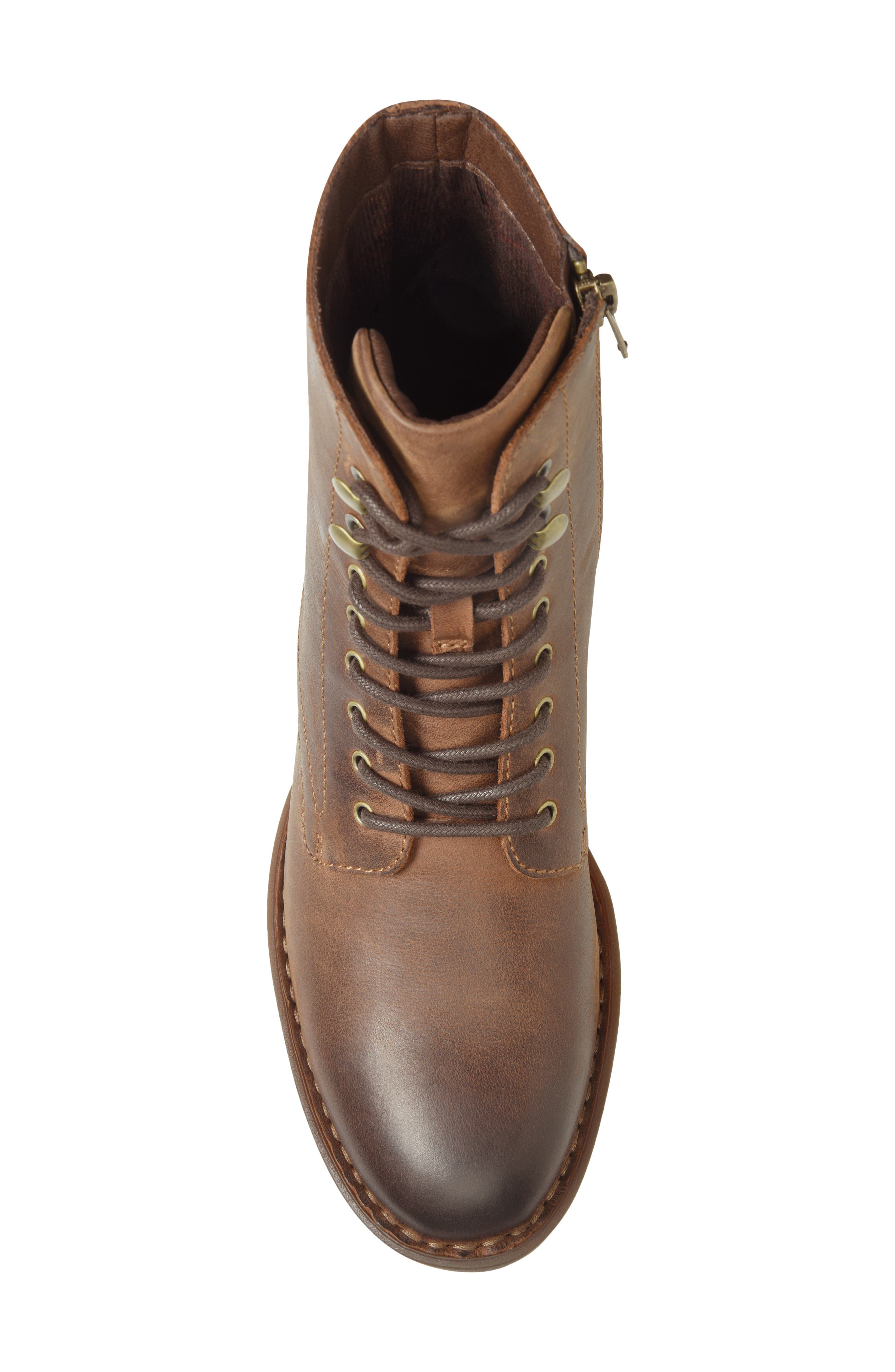 Boreen Bootie, Alternate, color, BROWN LEATHER