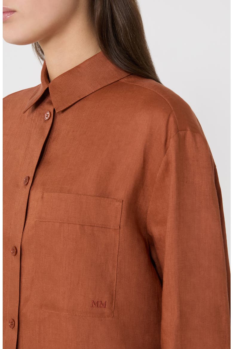 Linen Shirt, Alternate, color, RUST